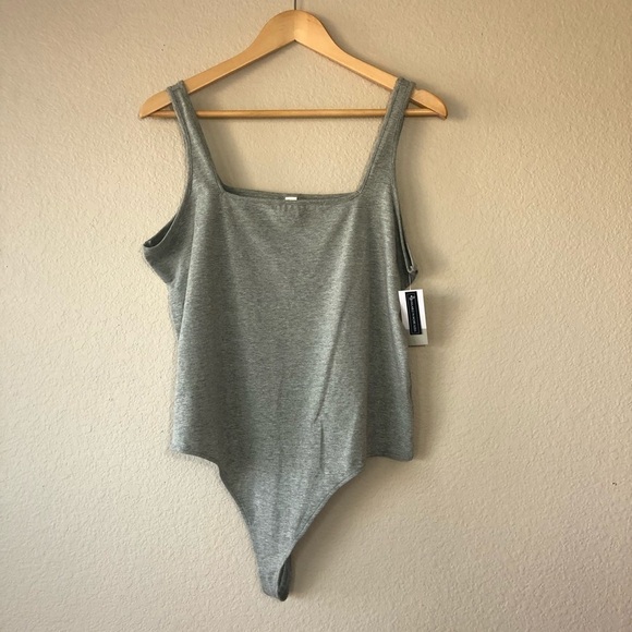 Nordstrom BP Square Neck Bodysuit Womens Gray - Picture 3 of 8